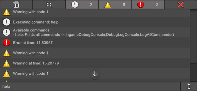In-game Debug Console